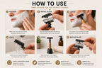 Step-by-step guide on how to use a razor with images and text.