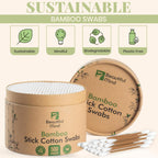 Bamboo Cotton Swabs 500 cylinder Pack