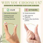 Bamboo Cotton Swabs 500 cylinder Pack