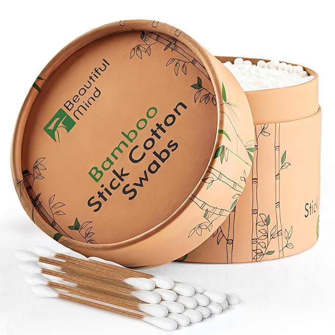 Bamboo Cotton Swabs 500 cylinder Pack