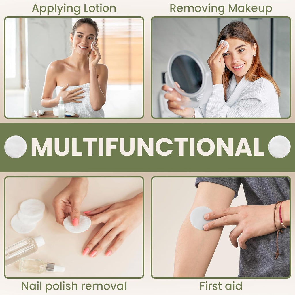 Cotton Round Pads for Face 200 Pack