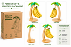 Banana hanger with packaging and multiple views on a white background
