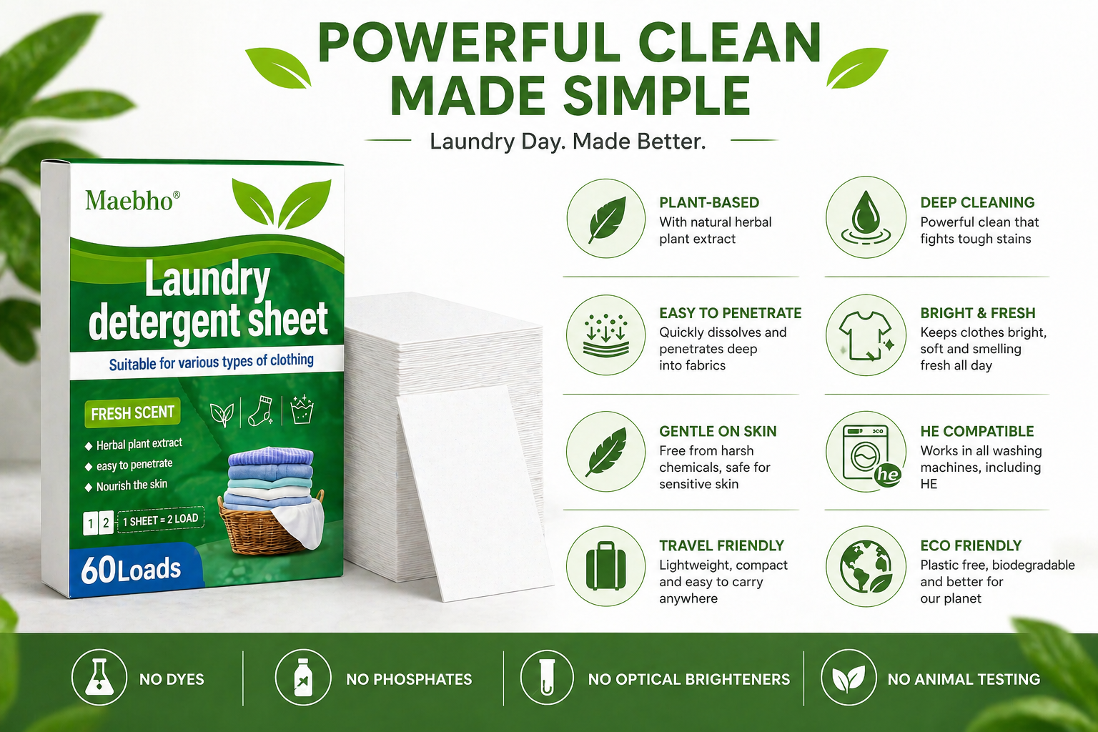 Eco Laundry Detergent Sheets (30 Sheets)